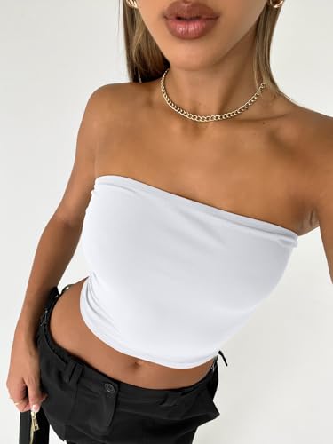 AUTOMET Tube Tops Strapless Crop Tops Basic Backless Sleeveless Bandeau Going Out Cute Summer Clothes Spring Outfits 2026