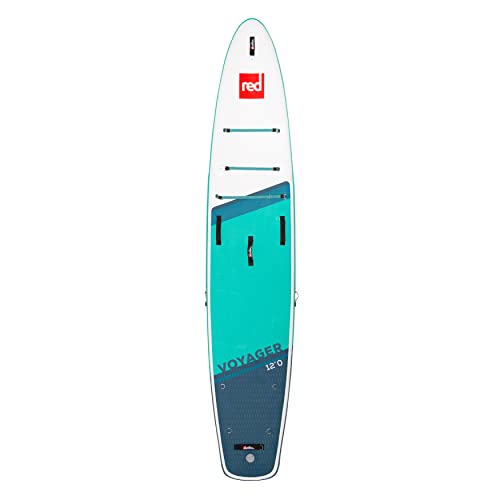 Red Paddle Co. Voyager MSL Inflatable Stand-Up Paddleboard Package - 2022 White/Green, 12ft