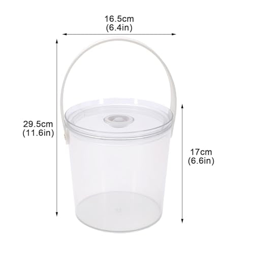 Mowhut Ice Bucket with Airtight Lid, Champagne Bucket with Handle, Plastic Beverage Tub for Parties, Bar Cart Accessories ...