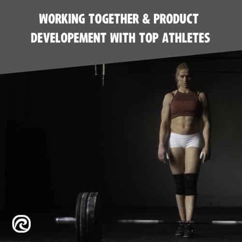 Rehband Rx Knee Sleeve Power Max, 1 piece, knee support 7mm neoprene, strongman, heavy lifting, longest knee sleeve, Colour:Black, Size:M