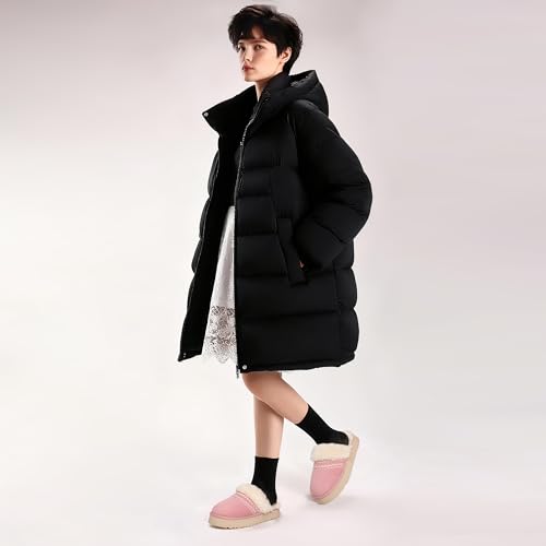 HHUQ Slippers for Women, Winter House Slippers Indoor Outdoor, Fuzzy Platform Slippers Womens