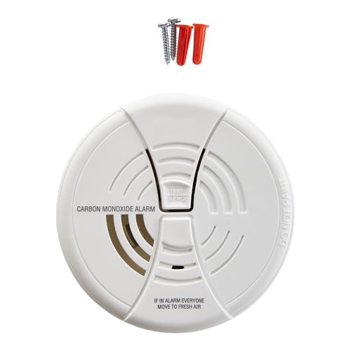 FIRST ALERT Carbon Monoxide Alarm | BRK CO250 Battery Operated Carbon Monoxide Detector With 9-Volt Battery & Two Silence Features