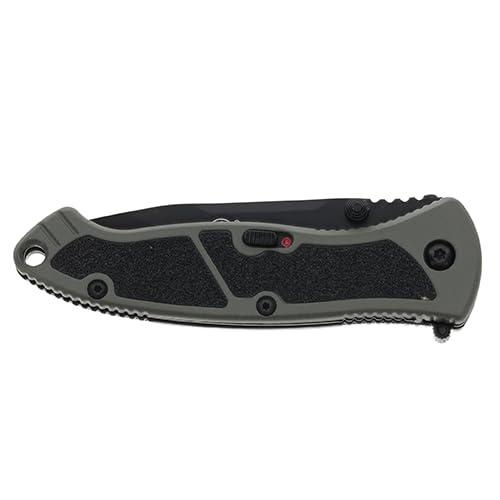 Smith & Wesson Special Ops SPECM 7.4in S.S. Assisted Opening Knife with 3.1in Tanto Blade and Aluminum Handle for Outdoor,...