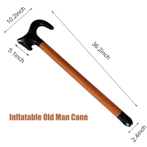 Old Man Costume Grandpa Accessories Set with Old Man Glasses Suspenders Bow Tie Cane Hat