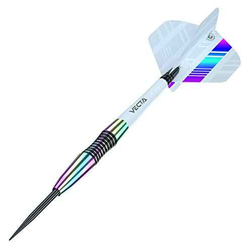 WINMAU Elektra 90% Tungsten Darts with Prism Flights and Vecta Shafts (Stems) Steel Tip & Soft Tip