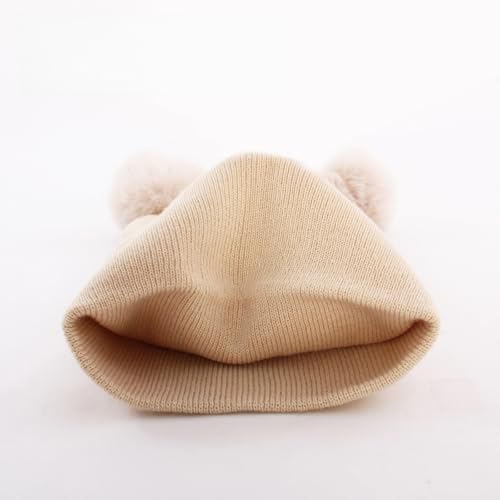 White Knit Balaclava Beanie and Neck Warmer hat,cat Embroidery, Stretch Fit, Suitable, Daily and Casual Wear, Birthday, Ho...