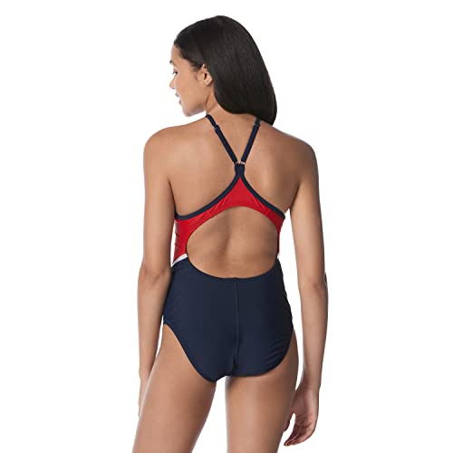 Speedo Women's Swimsuit One Piece Quantum Splice Thin Strap High Cut Solid