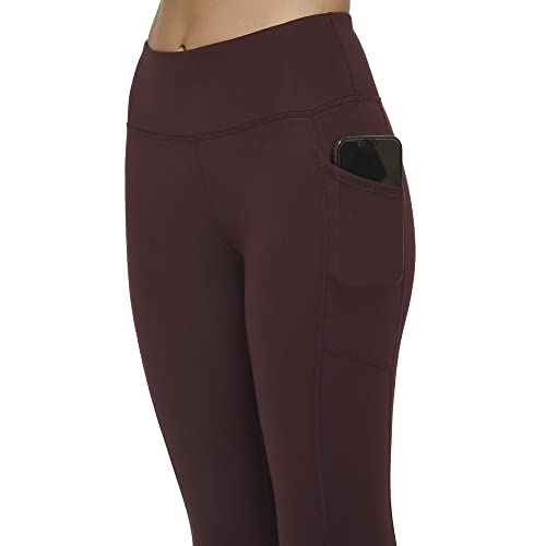 DKNY Womens Sport Tummy Control Workout Yoga Leggings, Currant, Large US