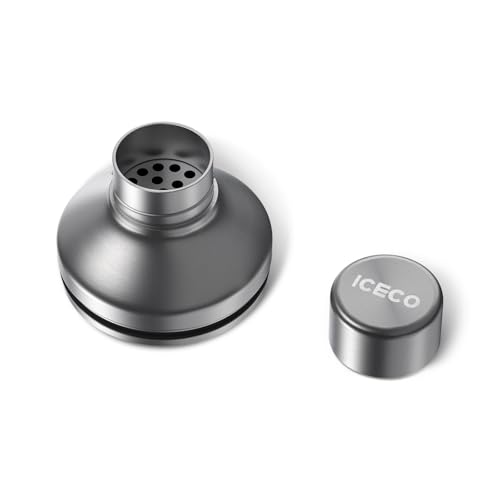 ICECO 20oz Cocktail Shaker, Stainless Steel Drink Shaker, Leakproof and Built-in Strainer, Travel cocktail kit with Barten...