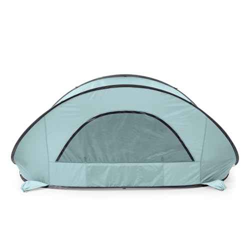 PICNIC TIME Manta Portable Beach Tent, Fully-Assembled Pop Up Tent, Beach Shade and Sun Shelter, Instant Outdoor Shade with Carrying Bag for Outdoors and UPF50+ UV Protection, (Light Blue)
