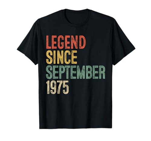 Legend 1975 50th Birthday Gifts for Men Women 50 Year Old T-Shirt