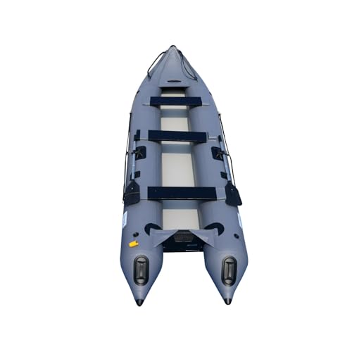 BRIS 14.1ft Inflatable Boat Inflatable Kayak 3 Person Kayak Canoe Fishing poonton Boat
