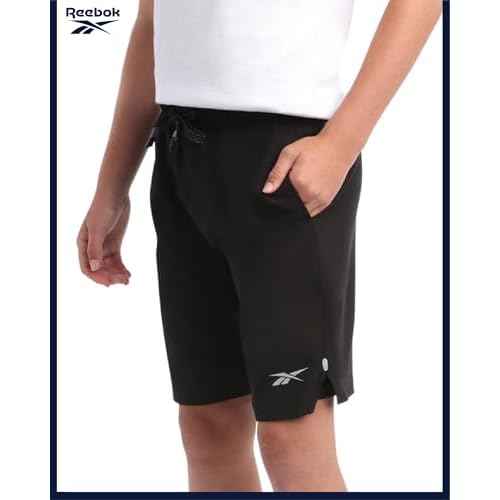 Reebok Boys Shorts - 2 in 1 Basketball Shorts with Compression Liner and Pockets - Gym and Running Boys Athletic Shorts
