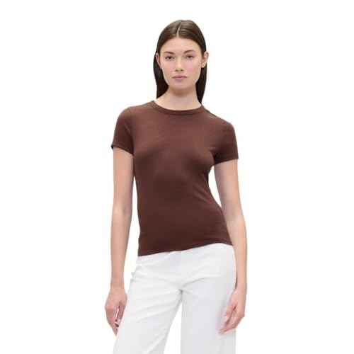 GAP Womens Solid Rib Knit Top