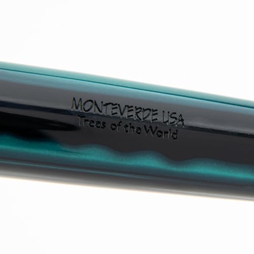 Monteverde USA Trees of the World Giant Sequoia Ballpoint Pen, Green, Ergonomic Design, Polished Chrome Trim, Solid Resin,...