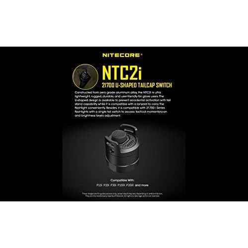 Nitecore NTC2i Durable U-Shaped Tail Cap for P10i P20i P30i P10iX P20iX etc iSeries Flashlights