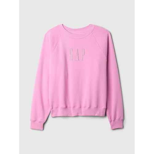 GAP womens Logo Raglan Crewneck Sweatshirt