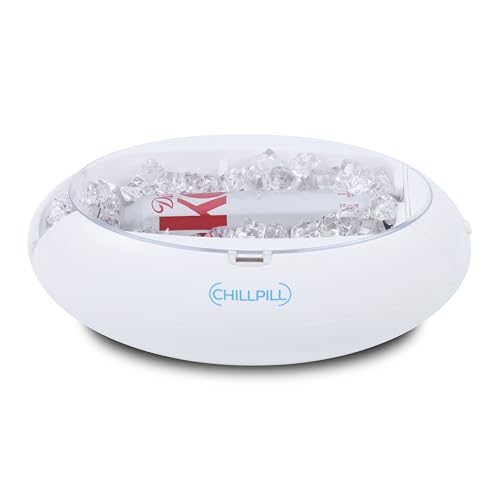 Instant Drink Chiller - Rapid Beverage Chiller for Cans 12 oz or 16 oz & Glass Bottles - Portable Instant Beverage Cooler...