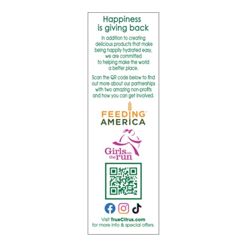 True Citrus TRUE ORANGE Water Enhancer, Bulk Dispenser, 100 Count (Pack of 1), 0 Calorie Drink Mix Packets For Water, Oran...