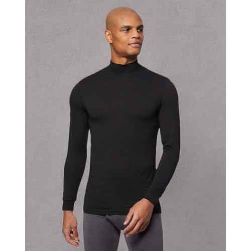 32 Degrees Heat Mens Performance Thermal Lightweight Baselayer Mock Top Long Sleeve Top