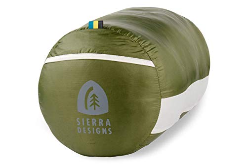 Sierra Designs Shut Eye 20 Degree Long Unisex Sleeping Bag - SierraLoft Synthetic Insulation, Mummy Style Camping & Backpa...