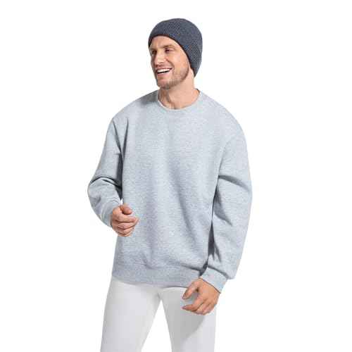 Winter Beanie Hat for Men Women, Thickened Wool-Blend Skull Cap, Warm Cotton Beanie for Outdoor & Heat Retention