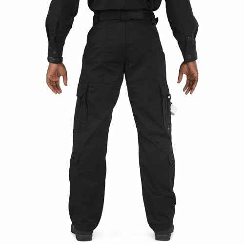 5.11 Tactical Men's Work Pants for EMS/EMT Cargo Pant for First Responders, Black, 32W x 32L, Style 74310ABR