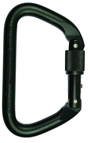SMC Large Steel Locking Carabiner, Black