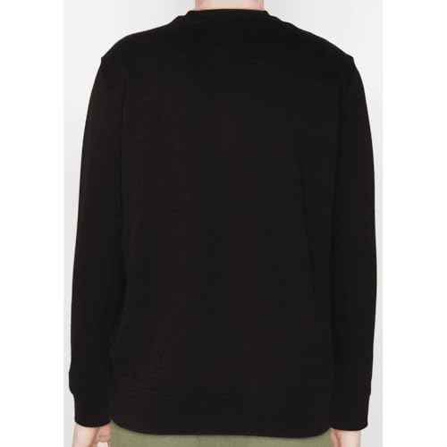 Armani Exchange mens Metalic Icon Embroidered Crewneck Sweatshirt