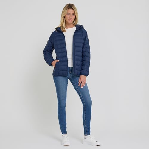 Spyder Packable Puffer Jacket Womens with Hood, Lightweight Full Zip Winter Quilted Womens Puffer Coat