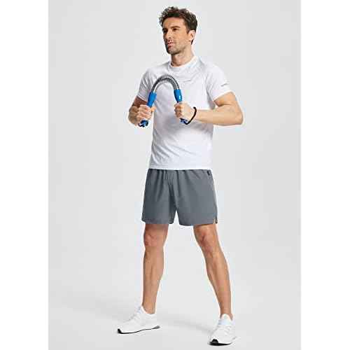 baleaf Men's 5'' Running Shorts Quick Dry Lightweight Unlined 2 Zipper Pockets Workout Gym