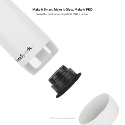 HidrateSpark PRO 2 21 oz Smart Ready Water Bottle with Silicone Boot - Chug White