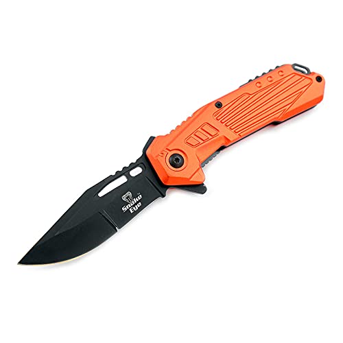 Snake Eye Tactical Triple Set Fixed Blade Mini Huntsman Folding Knife Outdoors Hunting Camping Fishing Self Defense (Red)