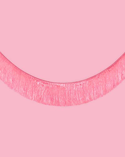 xo, Fetti Pink Iridescent Fringe Banner - 5 Ft. | Bachelorette Party Decorations, Birthday Party Decor, 21st Bday Decor, H...
