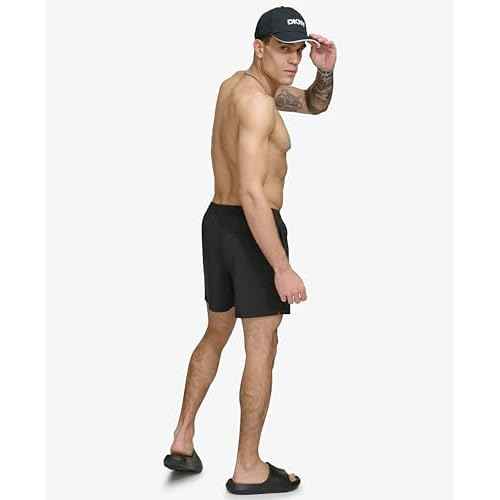 DKNY Mens Stretch Quick Dry Volley UPF 40+ Protection Swim Trunk