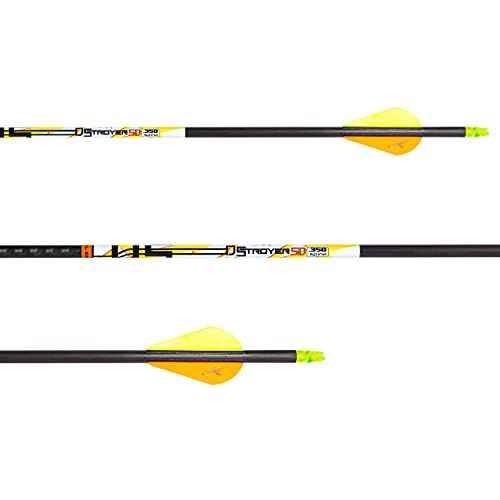 Carbon Express D-Stroyer SD 400 Spine, 6-Pack of Fletched Arrows, Available in 350 & 400 Spine