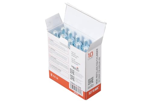 Lancer Tactical 10 Pack of 33g CO2 Cartridges for Airsoft, Airguns, Automatic/Manual Inflatable Life Jacket Lifejacket Lif...