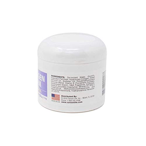 Carson Life Collagen Beauty Cream With Vitamin E - 4 Oz - Marvelously Rejuvenate Skin & Prevent Wrinkles - Keep Your Skin and Face Healthy - Made in the USA (Single)
