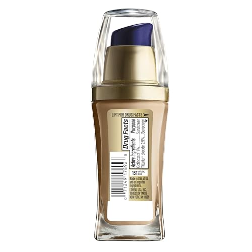 L'Oreal Paris Visible Lift Serum Absolute Foundation, Natural Beige, 1 Ounce