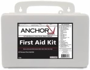 ANCHOR BRAND 25 Person First Aid Kit, Plastic Case, Wall Mount, Clear