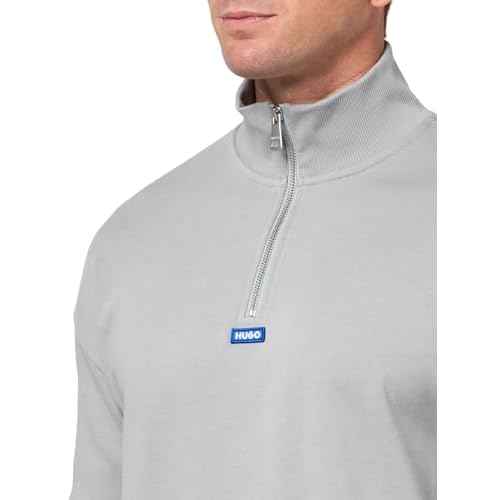 HUGO Men's Twill French Terry Quarter Zip Sweatshirt