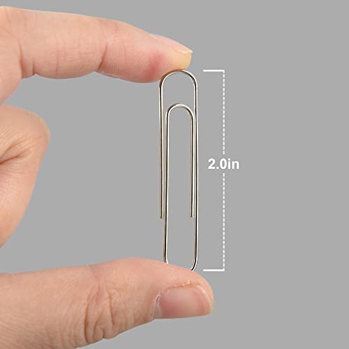 Assorted Size Binder Clips & Jumbo Paper Clips Set - 340pcs Black, Large for Office & School Supplies, in Container with C...