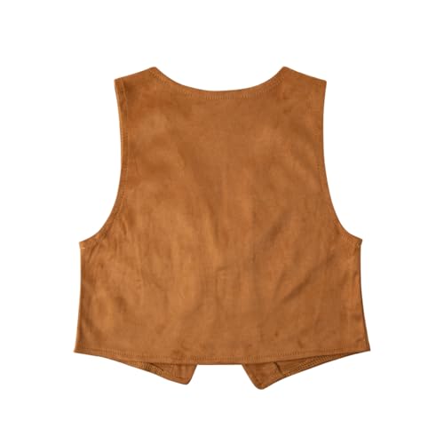 LXKIKMM Western Cowboy Style Costume Kids' Vest & Bandana Set