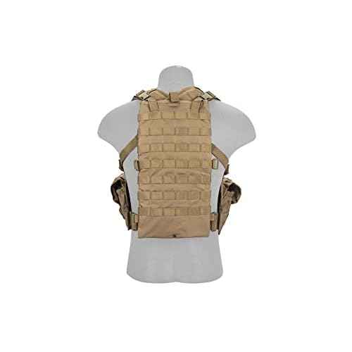 Lancer Tactical Airsoft Paintball Vest M4 M16 MOLLE Modular Chest Rig w/Quick Release Buckles (Small to Extra Large)