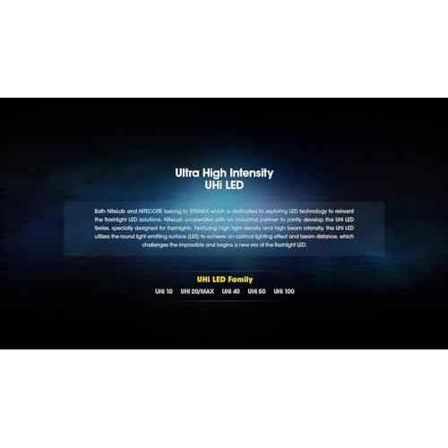 Nitecore EDC33 UHi 20 MAX LED Rechargeable Flashlight - 4000 Lumen w/Eco-Sensa USB Charging Cable