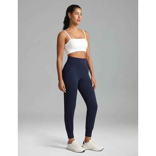 Colorfulkoala Women's High Waisted Joggers with Pockets Full Length Sweatpants & Lounge Pants