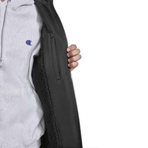 Champion mens Sherpa Lined Mid-length Sideline Jacket With Hood