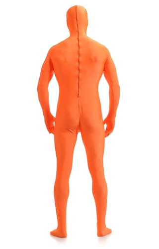 ATHX Men's and Women's Spandex Open Face Bodysuit Costume Adult Stretchy Halloween Cosplay Body Suit Zentai Suit Outfits
