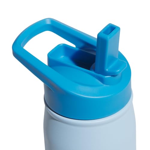 adidas 600 ML (20 oz) Straw Top Metal Water Bottle, Hot/Cold Double-Walled Insulated 18/8 Stainless Steel