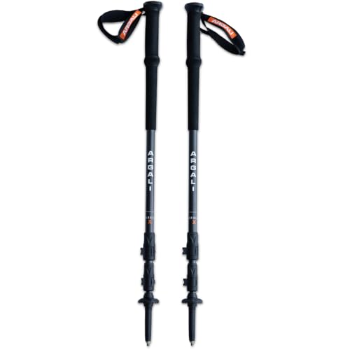 Argali Carbon X Trekking Poles, Charcoal Black